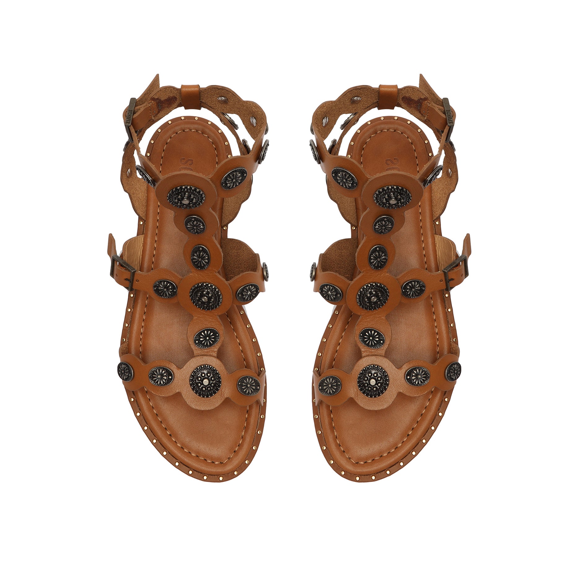 Aletta Women's Genuine Leather Sandals - Comfortable Strappy Flat Sandals for Summer, Beach, Walking & Casual Outfits