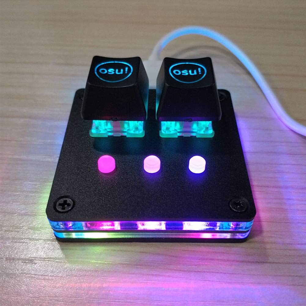DIY NONO OSU Gaming Keyboard V4 - 5 Key Mechanical Keyboard with Cherry Switches & USB 2.0 for PC/Android - RGB Backlit for Rhythm Gaming & Office Work