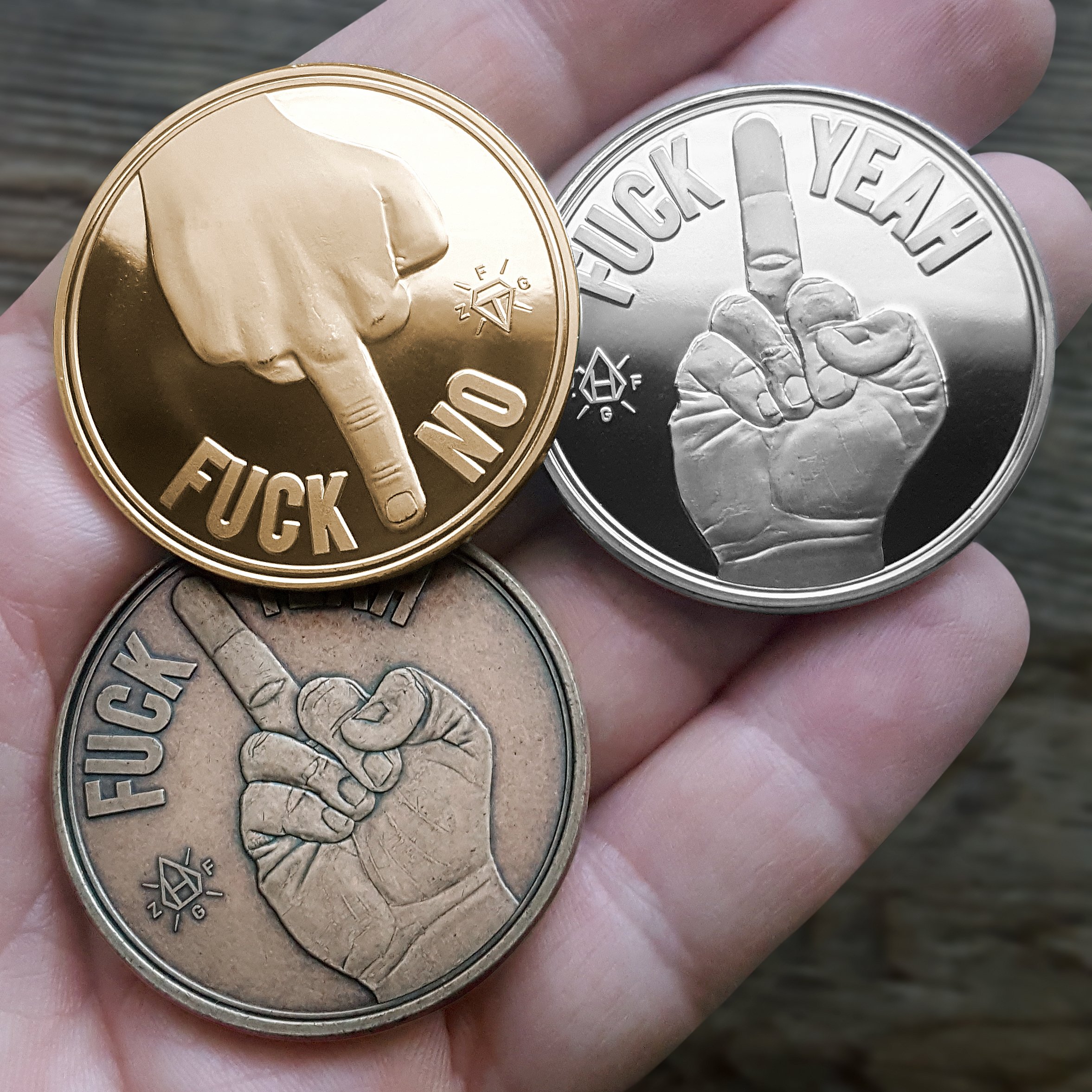 ZFG Inc. Bronze Decision Maker Coin - Fun Novelty Gift for Adults - Flip Coin for Choices & Entertainment - Perfect for Parties, Gag Gifts & Office Pranks