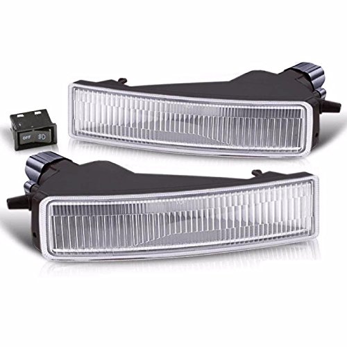 2003-2007 Scion XB Clear Lens Fog Light Lamps with Switch - Direct Bumper Replacement - Improve Visibility in Rain & Fog Driving Conditions