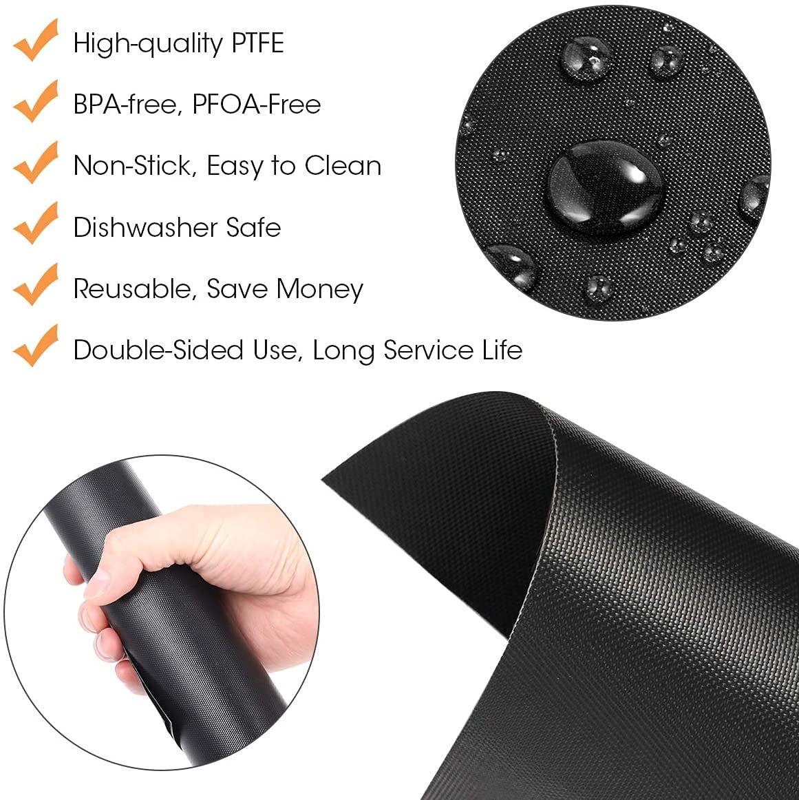 Non-Stick Air Fryer Oven Liners 3 Pack - Compatible with Ninja Foodi SP101, Air Fry Oven DT251, Toaster & Microwave - Perfect for Baking, Roasting & Reheating in Gas/Electric Ovens