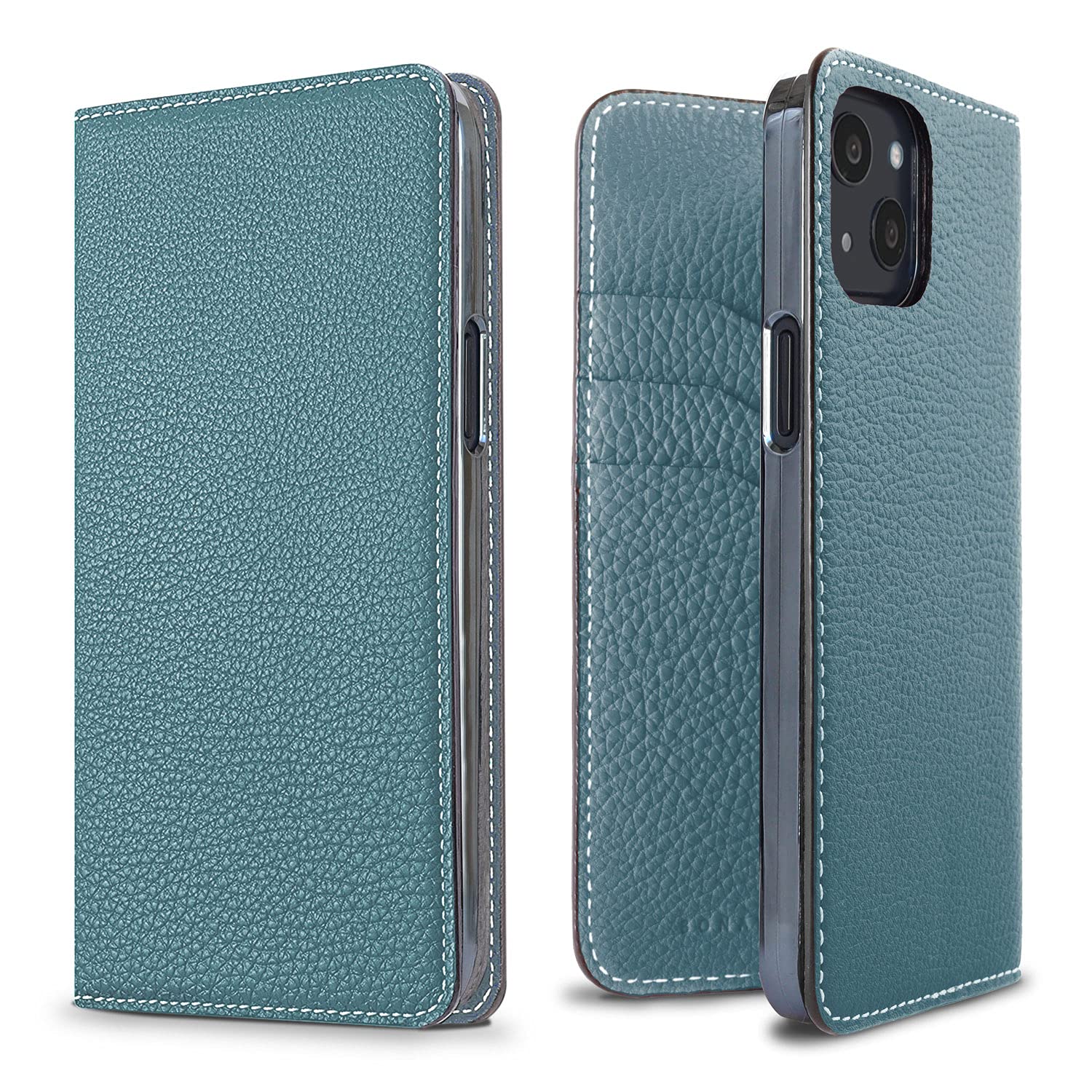BONAVENTURA Diary Smartphone Case for iPhone 13 - Cyan Blue Protective Cover [Shockproof & Scratch Resistant] - Perfect for Everyday Use, Travel & Work