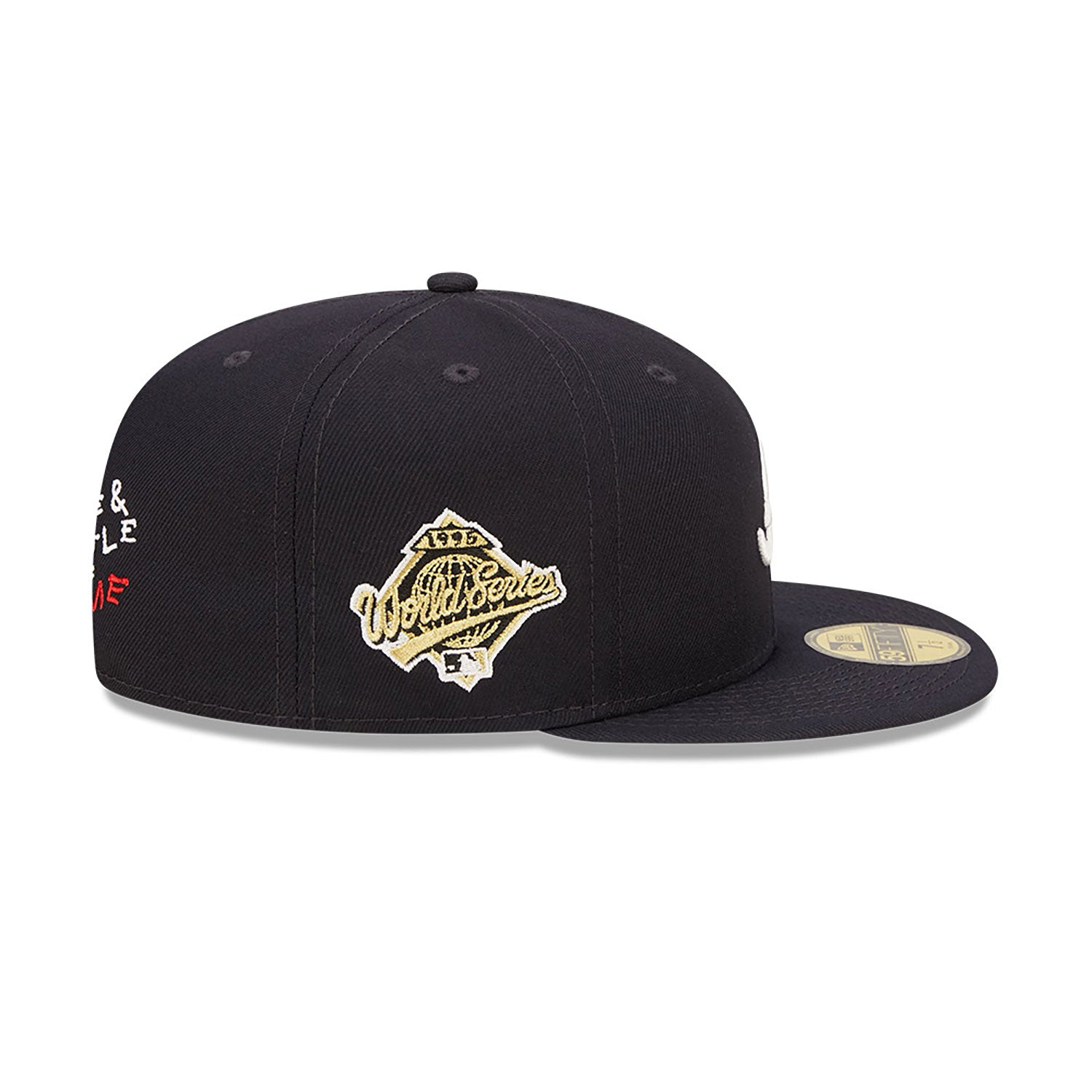 Atlanta Braves 1995 World Series Team Navy Blue 59FIFTY Fitted Hat for Men - Perfect for Baseball Games, Sports Events & Braves Fan Collection