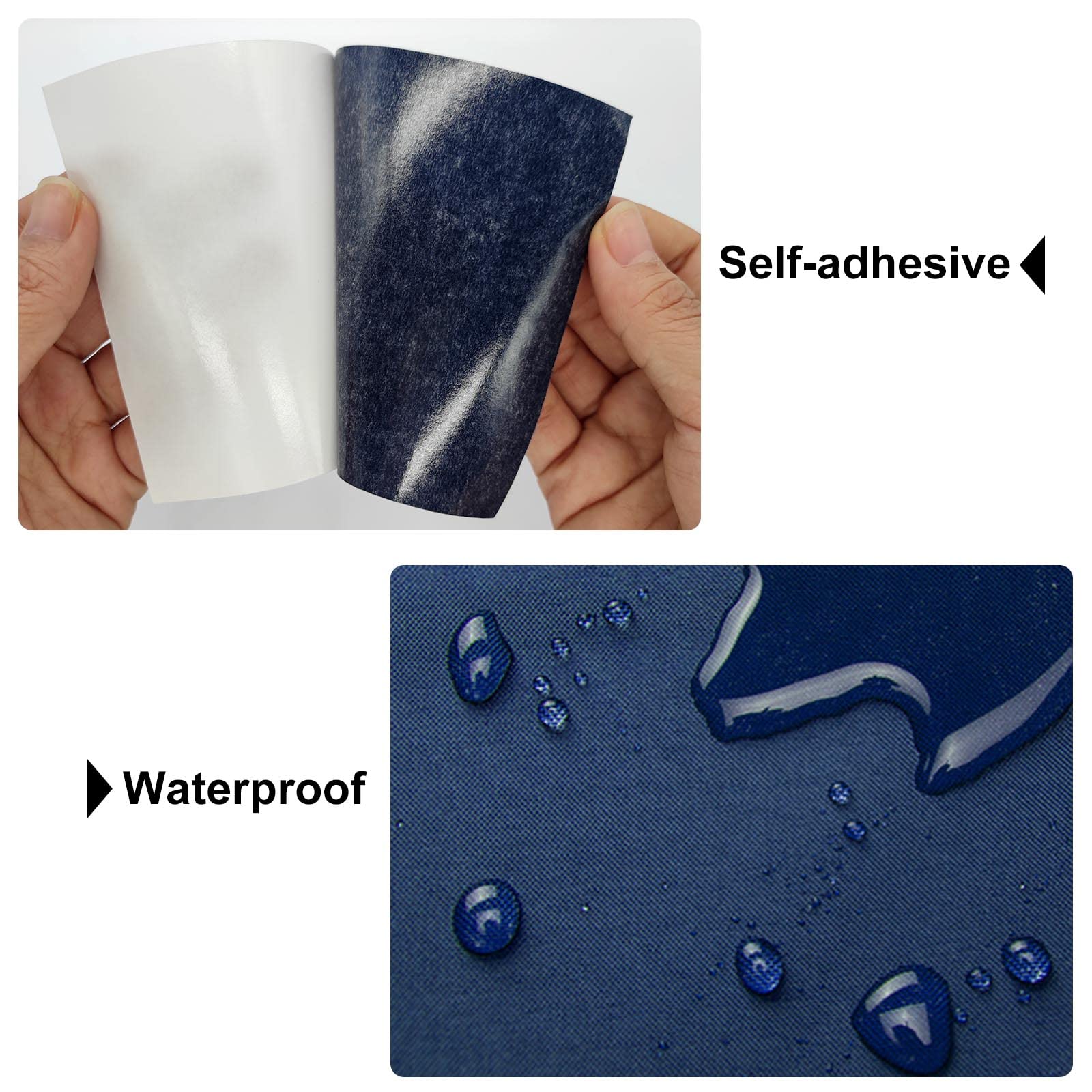 BlingKingdom 3-Piece Waterproof Nylon Tent Repair Kit - Self-Adhesive Puncture Patches for Horse Blankets, Camping Tents, Backpacks, Awnings & Down Jackets (Dark Blue) | Emergency Outdoor Gear Repair for Camping, Hiking & Equestrian Activities