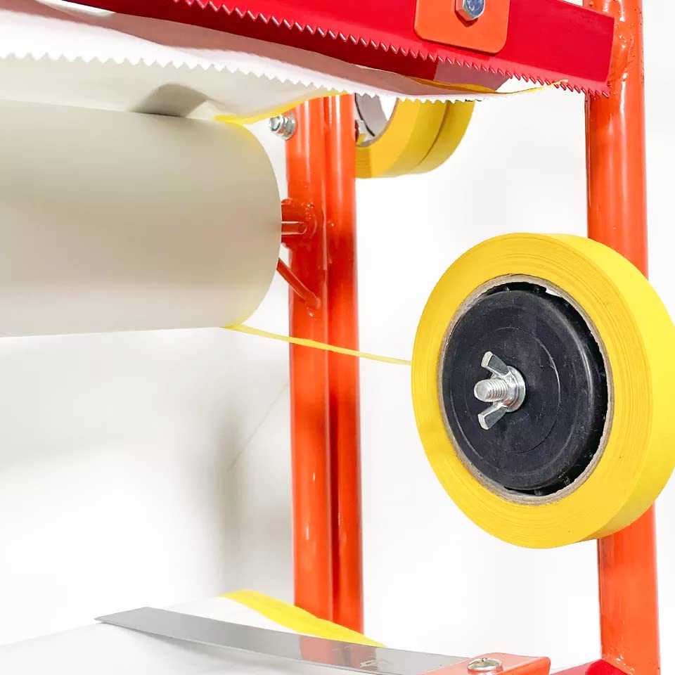 Portable Slimline Mobile Masking Paper Dispenser Stand - Holds Multiple Rolls for Easy Masking & Taping - Ideal for Painting, DIY Projects, and Construction Sites