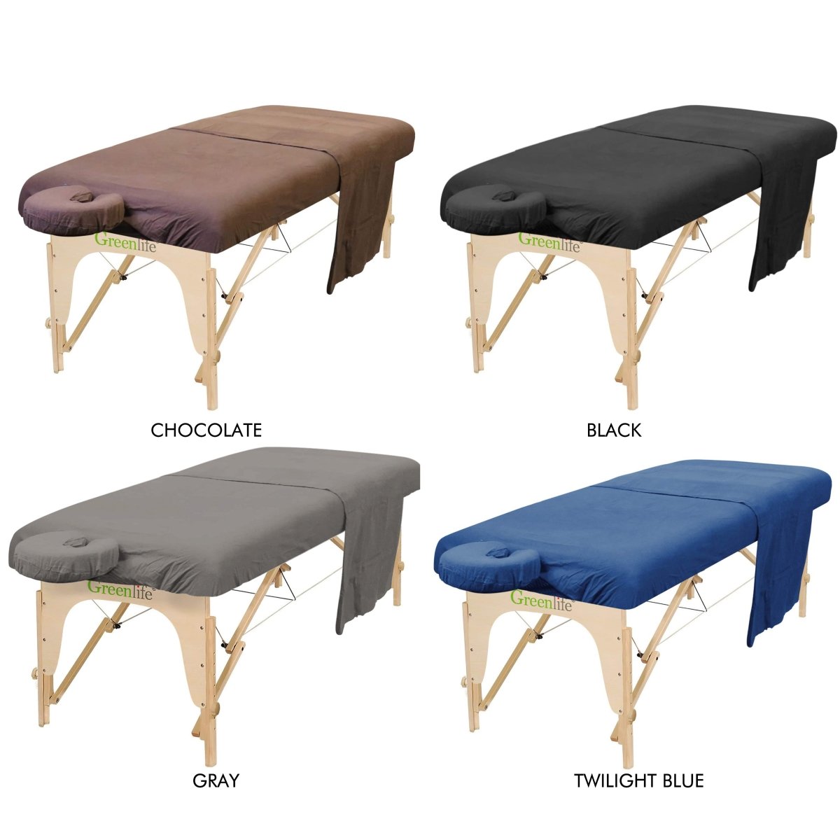 3-Piece Flannel Massage Table Sheet Set - Soft & Durable for Spa, Salon, and Home Massage Therapy Use