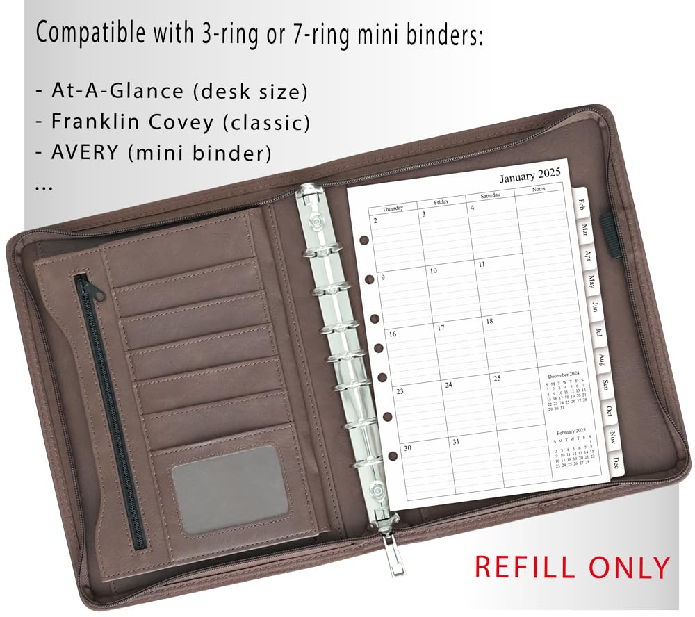 Newestor 2025 Monthly Planner Refills 5.5