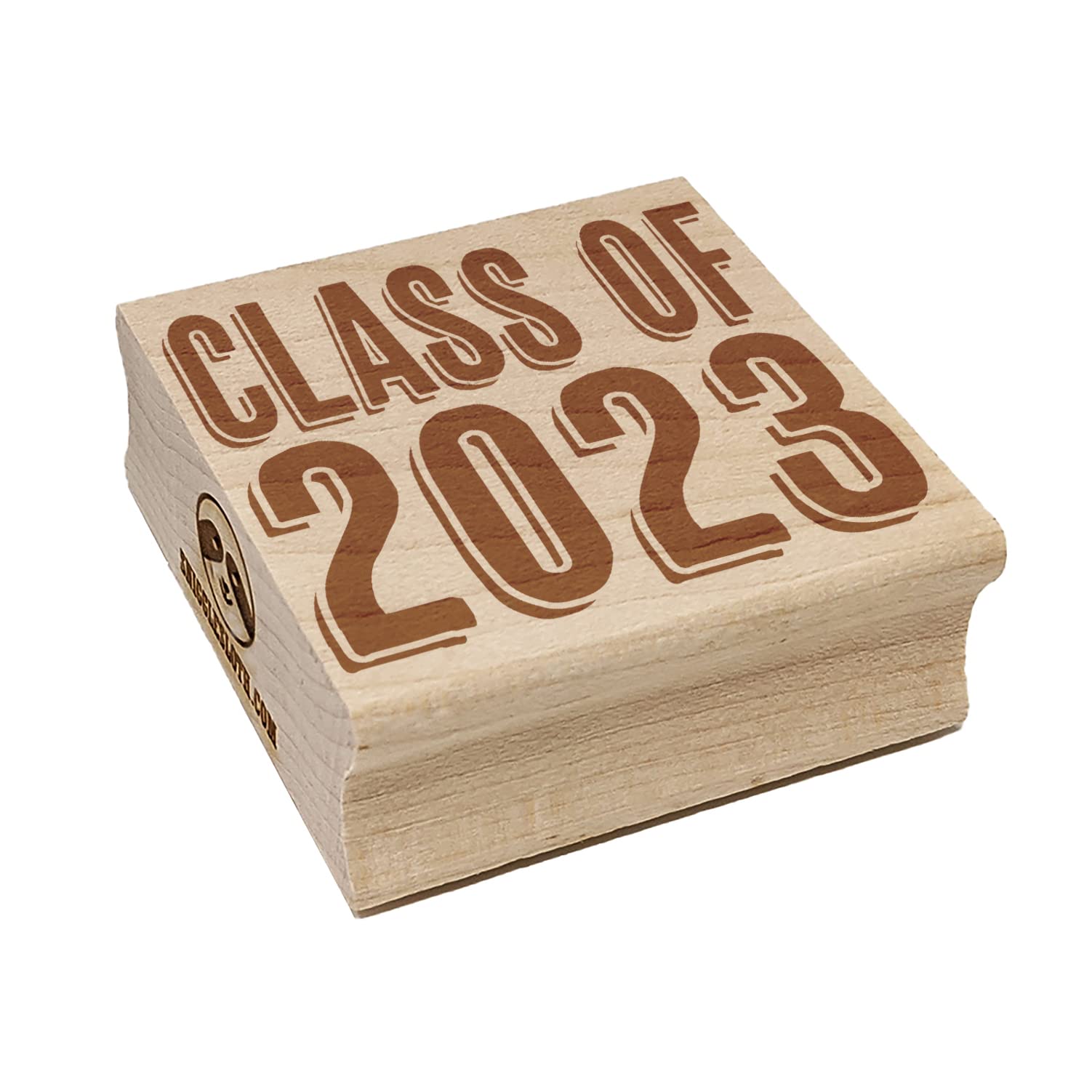 2023 Graduation Square Rubber Stamp - 2.75 Inch Large Drop Shadow Design for Scrapbooking, Card Making & Diploma Embellishment | Perfect for Graduation Party Invitations & Memory Books