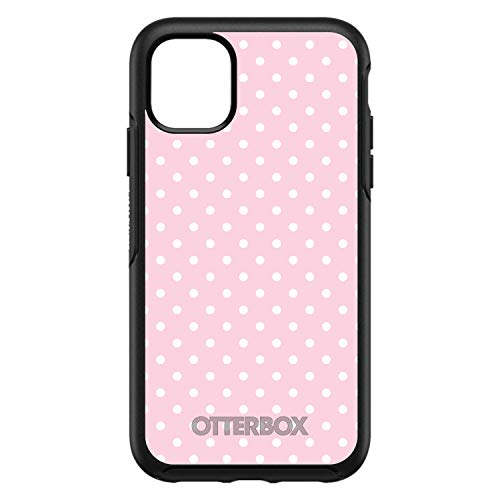 Pink & White Polka Dot Pattern On Black Case