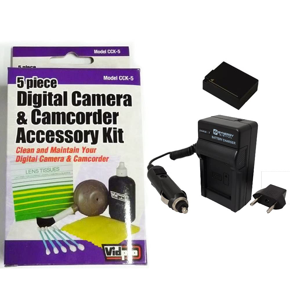 Synergy Digital Accessory Kit for Leica CL Mirrorless Camera - Includes SDDMWBLC12 Battery, SDM-1537 Charger & ZELCKSG Cleaning Kit | Perfect for Travel Photography & Professional Shooting