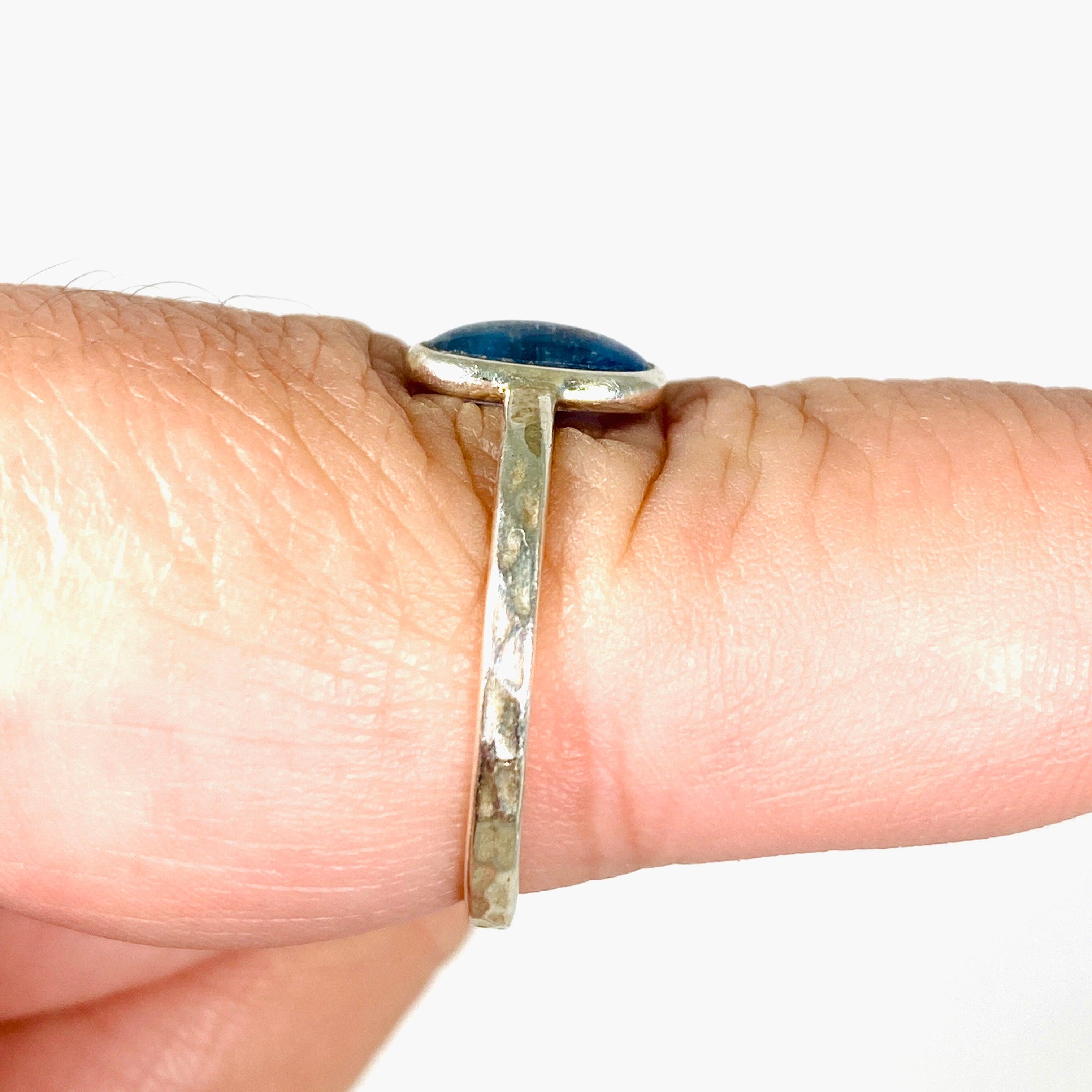 Kyanite Fine Beaten Band Ring - Size 9 - KRGJ2686 | Elegant Handmade Jewelry for Women, Perfect for Weddings, Parties & Everyday Wear