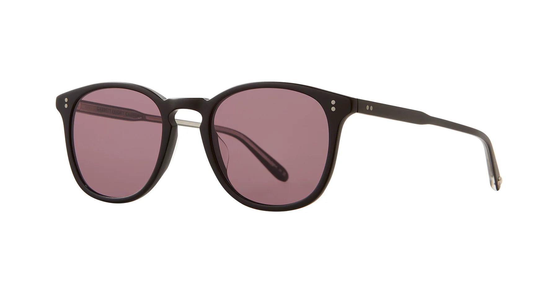Garrett Leight Kinney 2007 Matte Black Polarized Sunglasses for Men - UV Protection & Anti-Glare - Perfect for Driving, Beach & Outdoor Activities