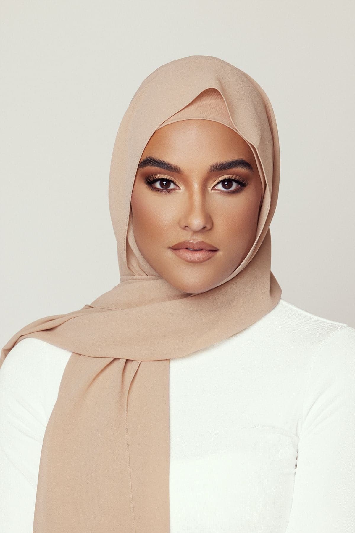 Premium Caramel Hijab & Undercap Set - Modest Muslim Headscarf with Inner Cap - Perfect for Daily Wear, Prayer, and Special Occasions