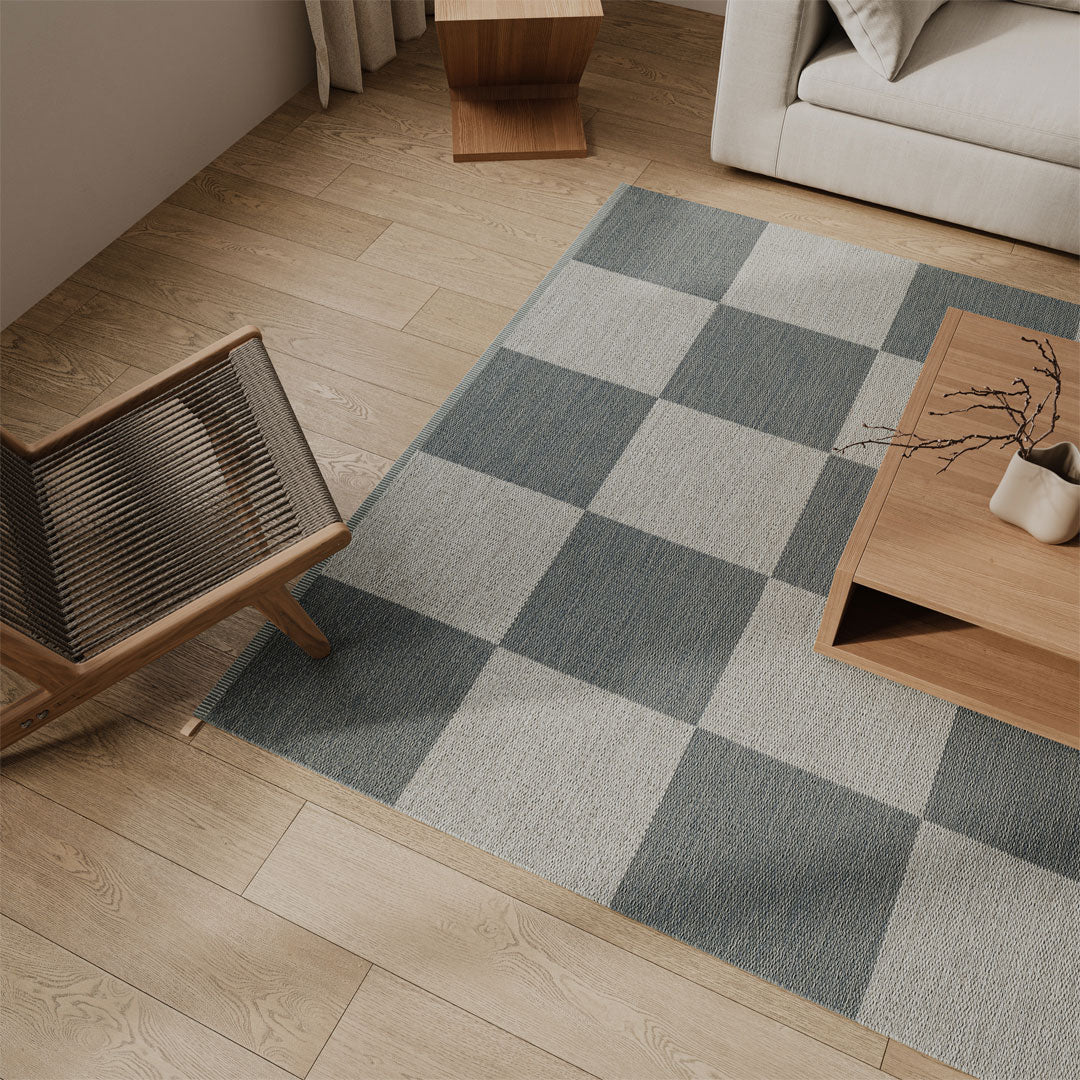 Checkerboard Icon Rug - Stylish and Durable Non-Slip Floor Mat for Living Room, Bedroom, or Office - Perfect for Home Decor and Comfort