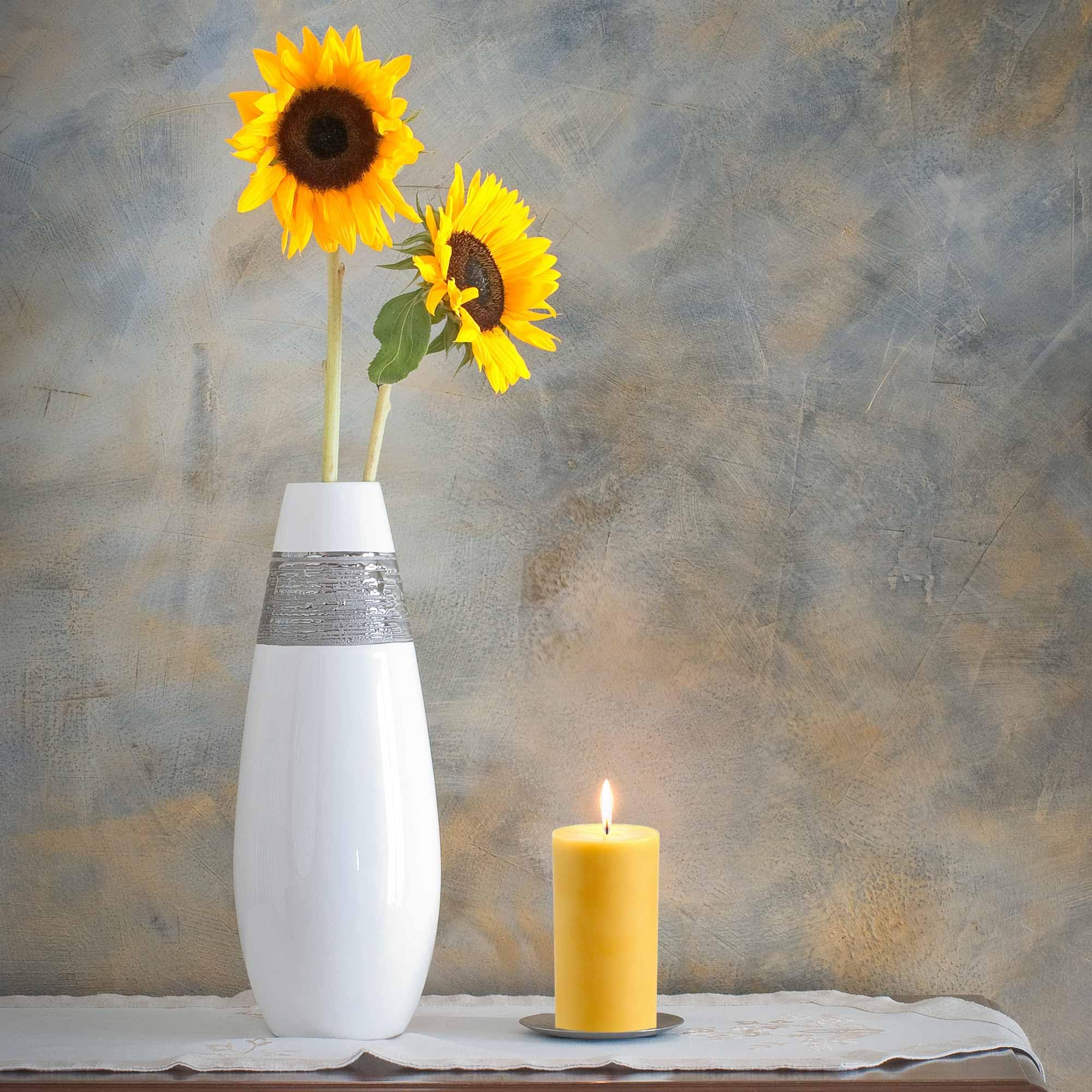 Natural Beeswax Pillar Candles - Unscented 2x4 Inch Large Candles (4 Pack) | Smokeless, Dripless, 35-40 Hour Burn Time | Perfect for Home Decor, Romantic Dinners, Wedding Centerpieces & Relaxing Spa Nights