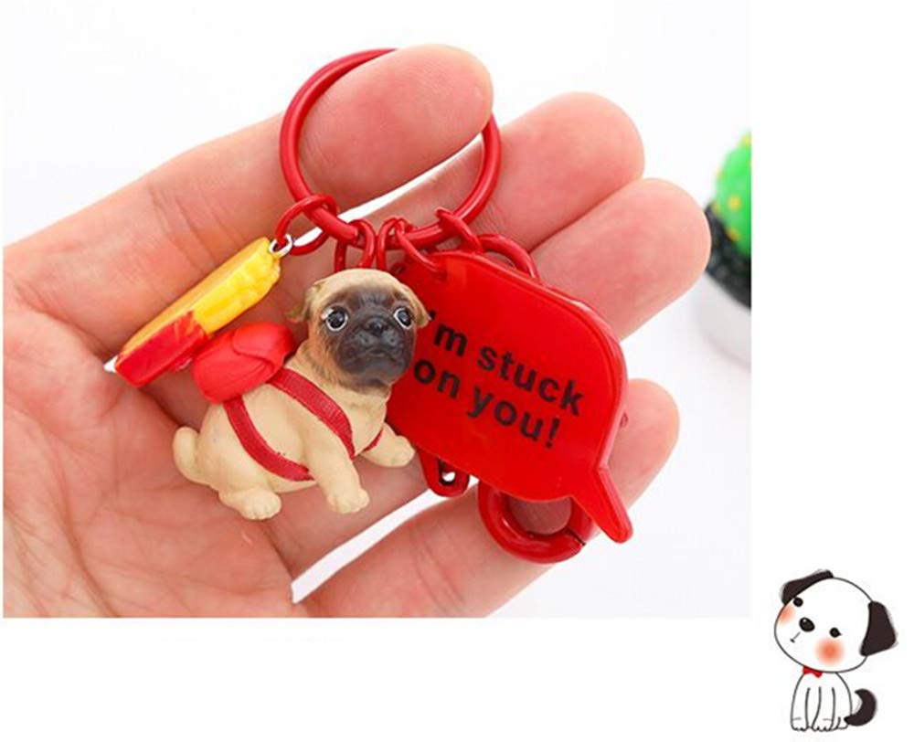 Adorable Puppy Dog Keychain - Cute Pet Accessory for Backpacks, Handbags & School Bags | Perfect Gift for Dog Lovers & Kids (Home, Office, Travel Use)