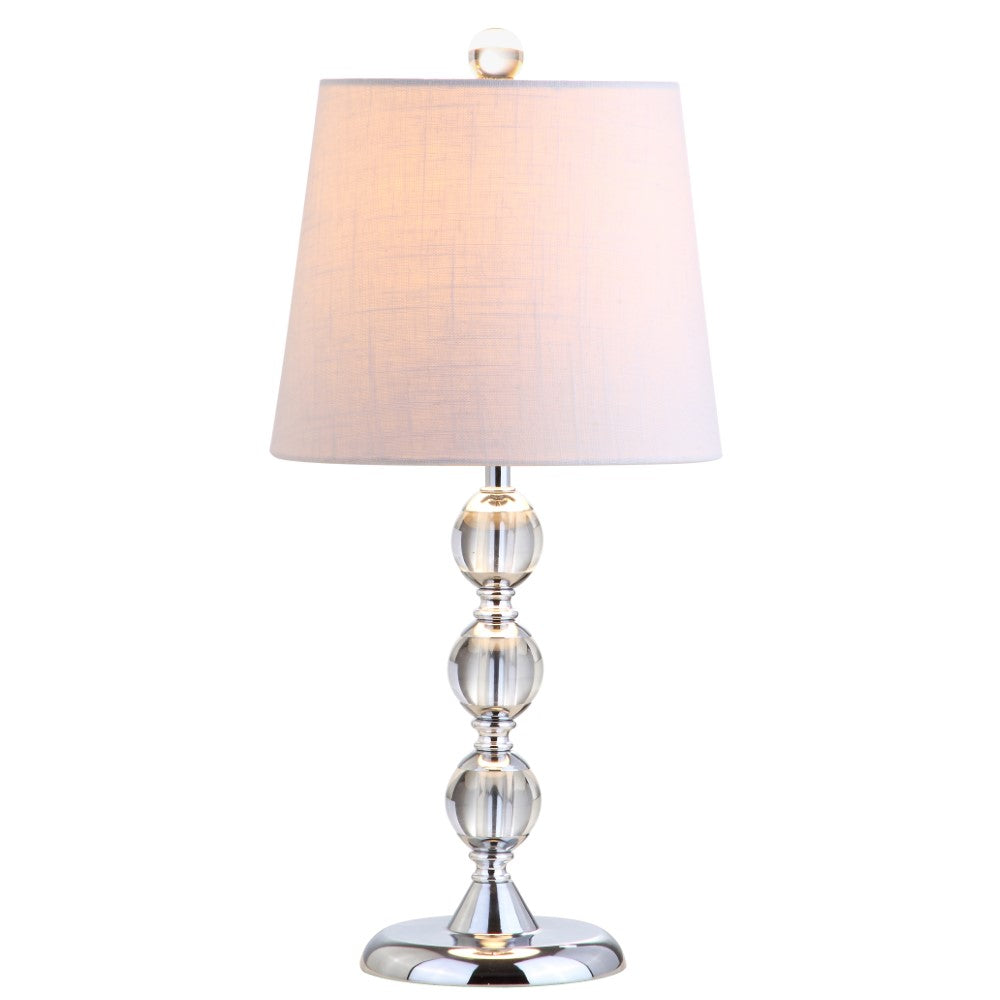 Hudson 20 Crystal Mini LED Table Lamp - Modern Nightstand & Bedside Lighting for Bedroom, Living Room, Office Decor