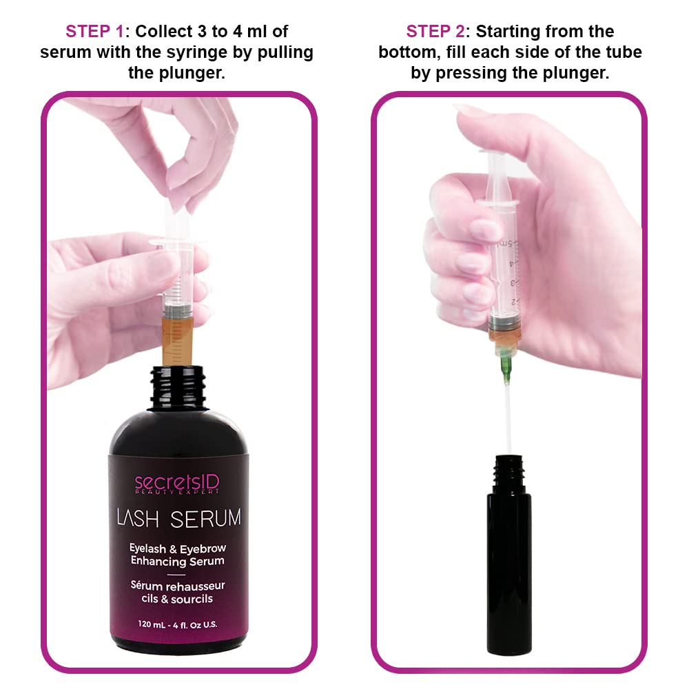 Natural Eyelash & Eyebrow Growth Serum - 15 Dual-Ended Tubes (120ml) for Longer Lashes & Thicker Brows - Fast-Acting Lash Enhancer for Daily Beauty Routine & Special Occasions
