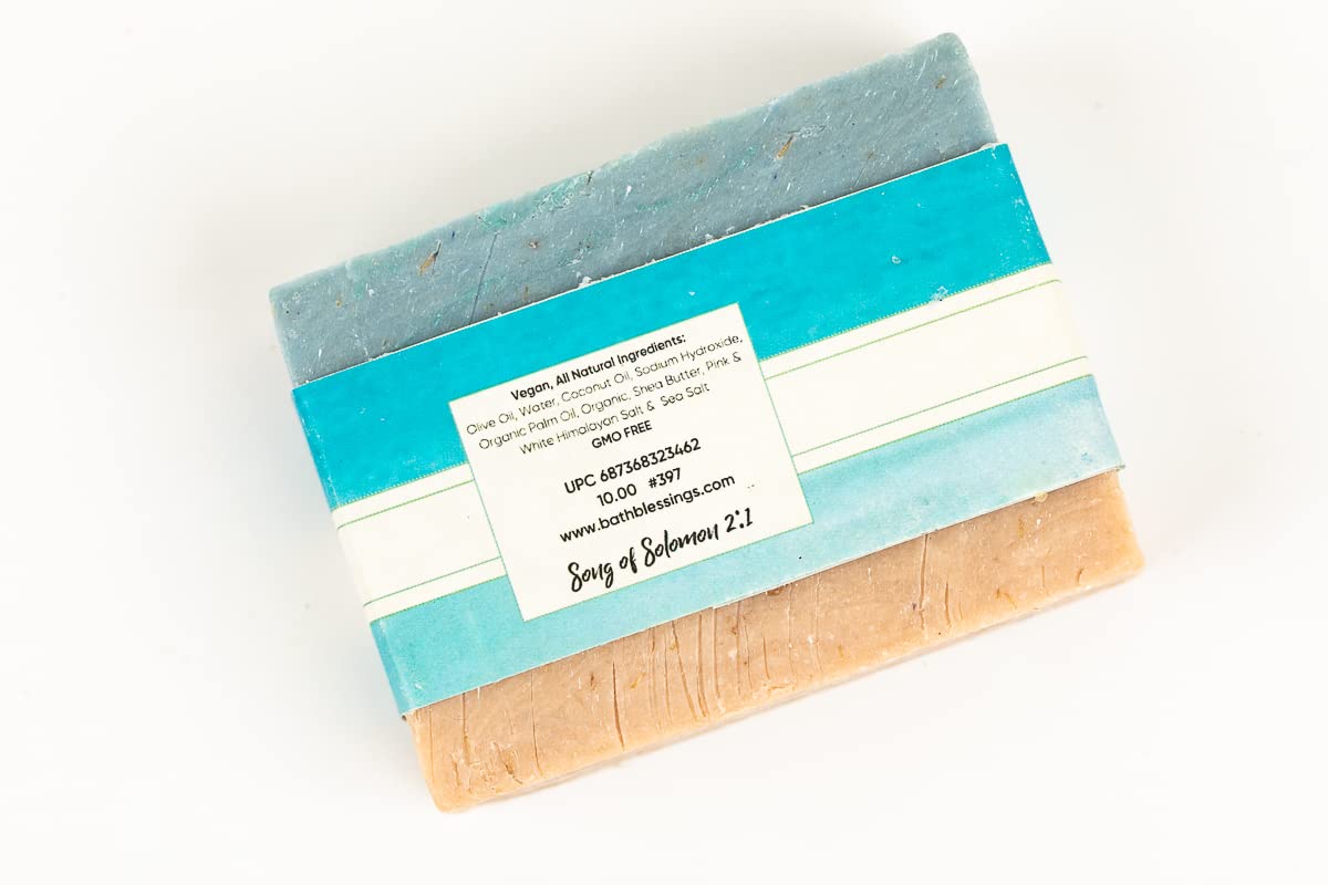 Bring the Beach Soap - Natural Handmade Soap with Coconut & Sea Salt for Spa, Vacation & Relaxation - Perfect for Beach Lovers, Travel & Home Bathroom Decor