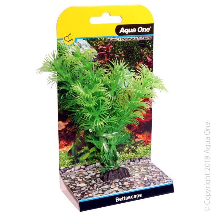 Aqua One Bettascape Betta Ambulia Green Artificial Aquarium Plant - Perfect for Betta Fish Tanks, Aquascaping & Home Decor