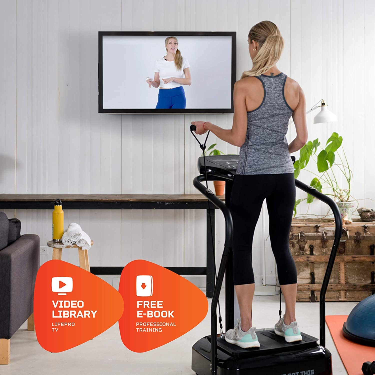 LifePro Rhythm Vibration Plate Machine - Professional Whole Body Vibration Platform for Home Gym, Cardio Workout & Weight Loss - Perfect for Home Fitness, Muscle Recovery & Cellulite Reduction
