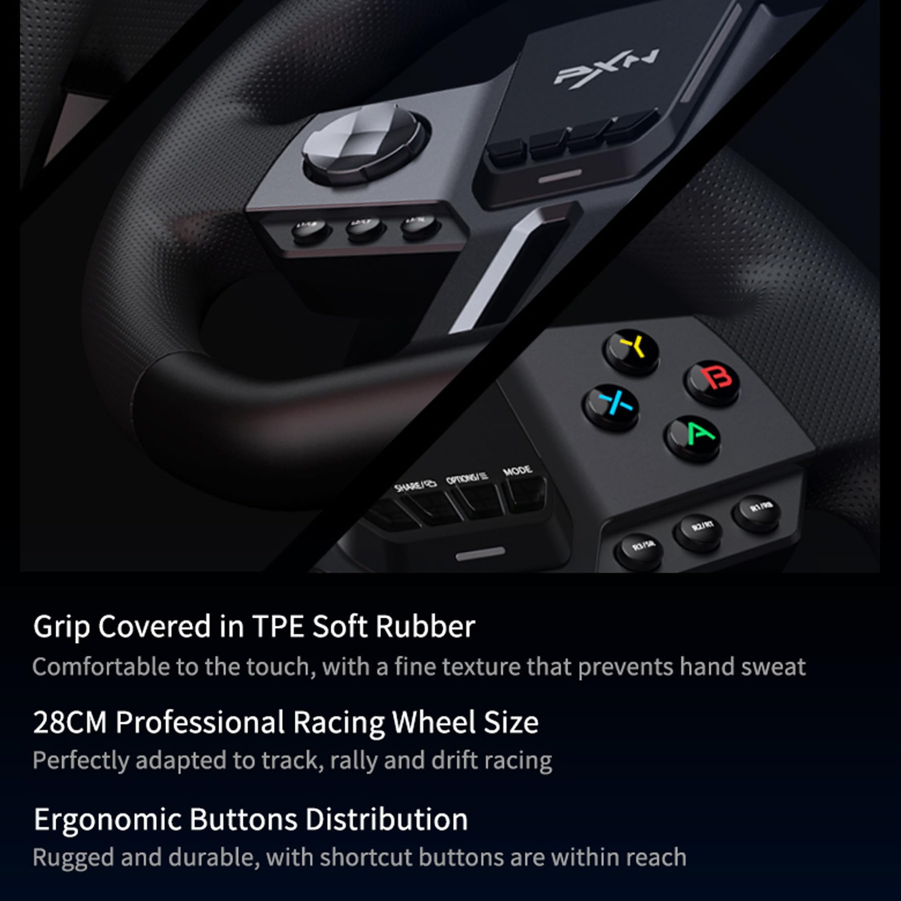 PXN V9 Gen 2 Racing Wheel with Pedals & Shifter - 270/900 Degree Rotation, Magnetic Encoder Steering Wheel for PC, PS4, Xbox One, Xbox Series X|S - Perfect for Sim Racing, Gaming & Drifting