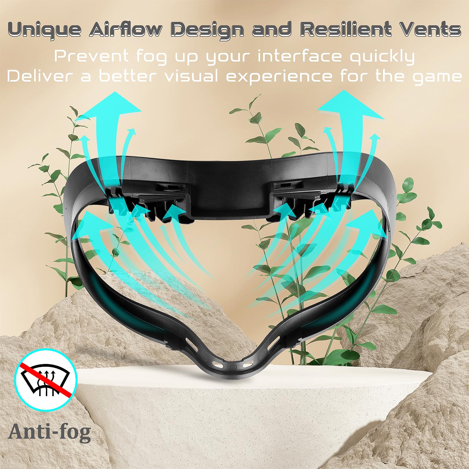 Oculus Quest 2 VR Facial Interface Replacement Kit - Anti-Leak Nose Pad, Lens Cover & Foam Face Covers for Meta Quest 2 | Comfort Upgrade for Extended VR Gaming & Fitness Sessions