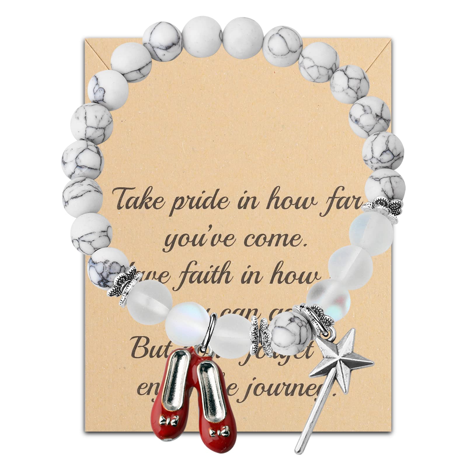 FUSTMW Red Shoe Bracelet - Dorothy Inspired Jewelry Gift for Movie Fans - Perfect for Wizard of Oz Costumes, Cosplay, and Themed Parties