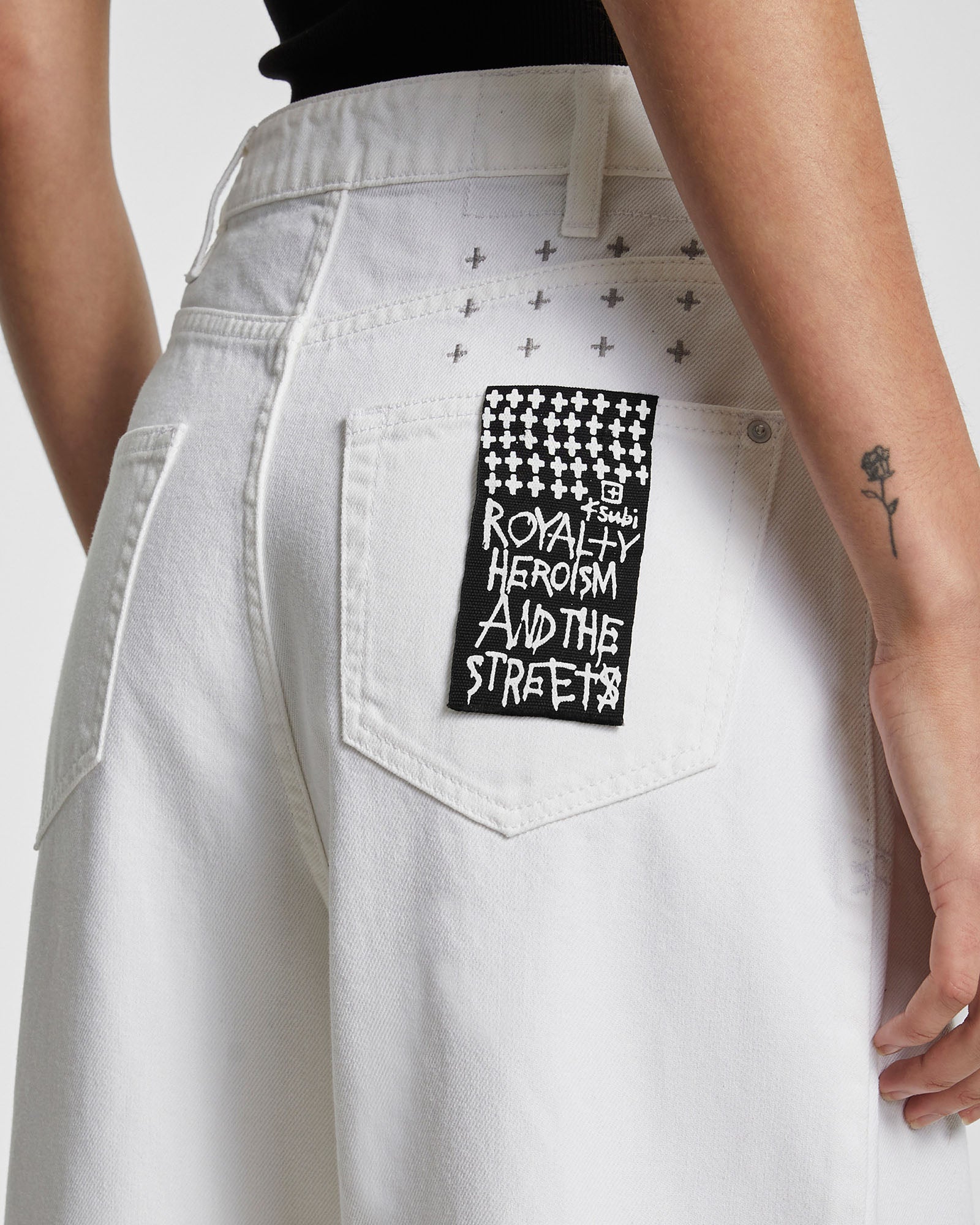 LO KEY JEAN BLANC - Premium White Distressed Denim Jeans for Men & Women | Trendy Streetwear Fashion for Casual Outings & Nightlife