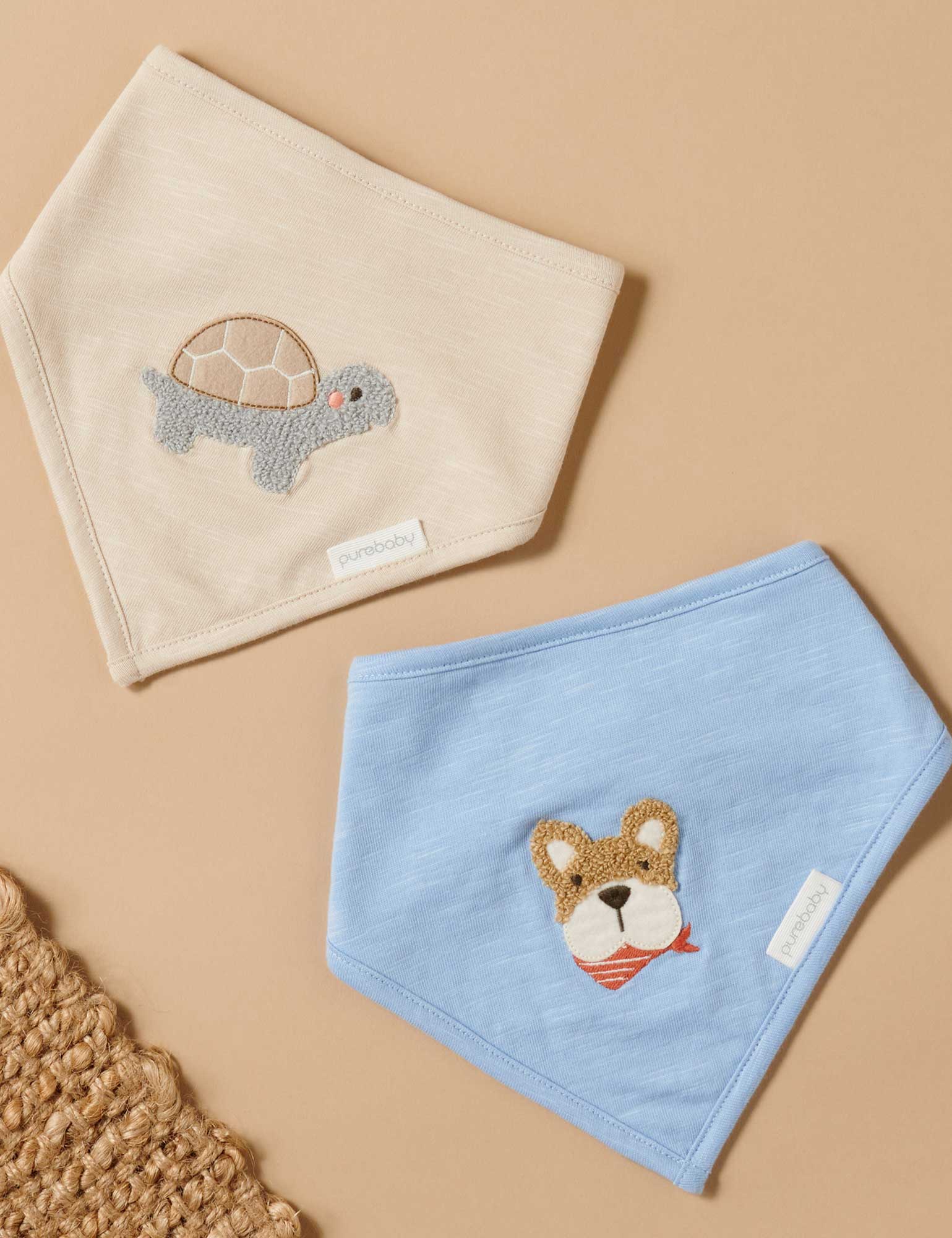 Purebaby Organic Bandana Bib - Soft, Absorbent & Stylish Drool Bibs for Babies & Toddlers - Perfect for Feeding, Teething & Everyday Use
