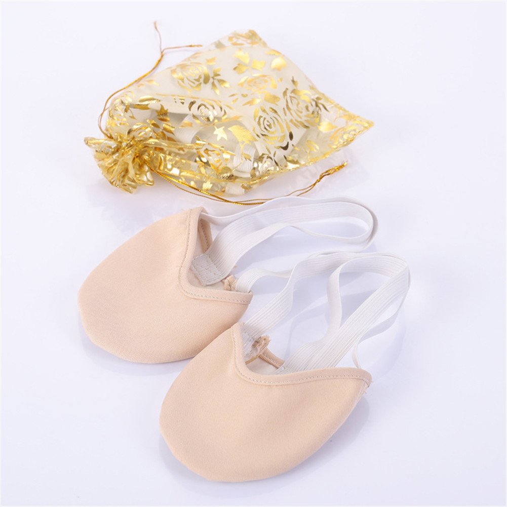 WENDYWU Half Toe Shoe Sole Socks for Gymnastics & Ballet Dance - Non-Slip Grip Socks for Dance Practice, Yoga, and Studio Performance