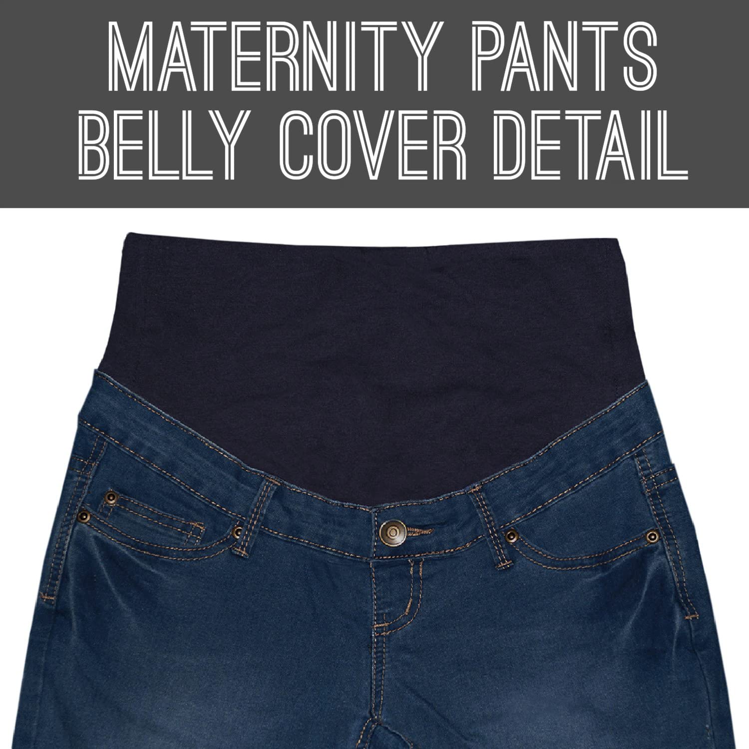 Hybrid & Company Super Comfy Stretch Women's Maternity Bootcut Jeans with Real Pockets - Perfect for Pregnancy Comfort & Everyday Wear