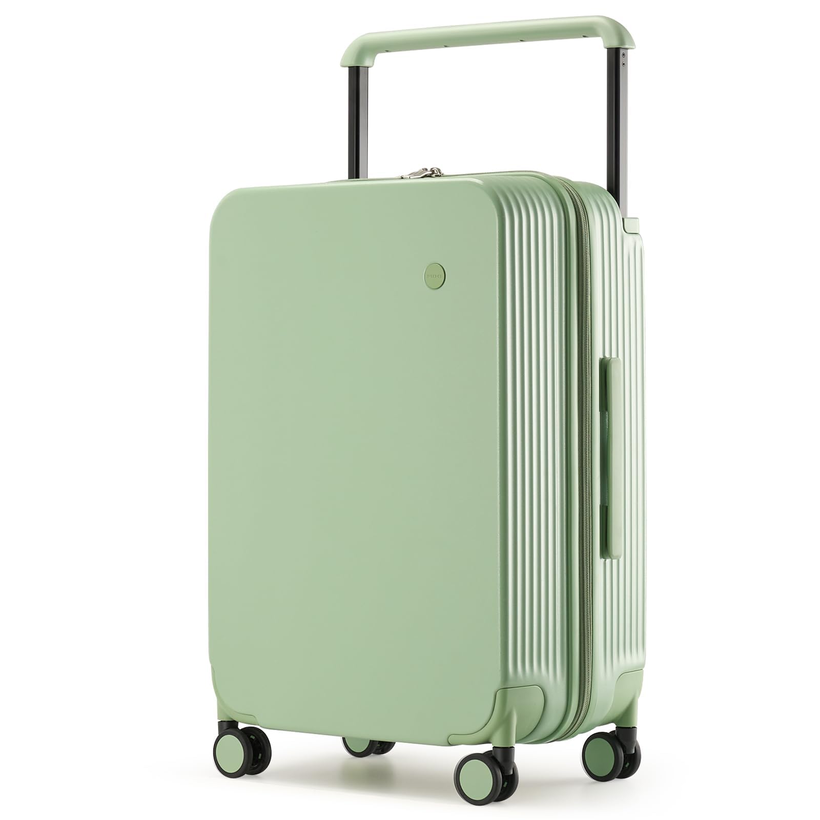 Mixi 20 Inch Carry On Luggage - Airline Approved Lightweight PC Hard Shell Suitcase with Spinner Wheels, TSA Lock & Wide Handle (Avocado Green) - Perfect for Business Travel & Weekend Getaways