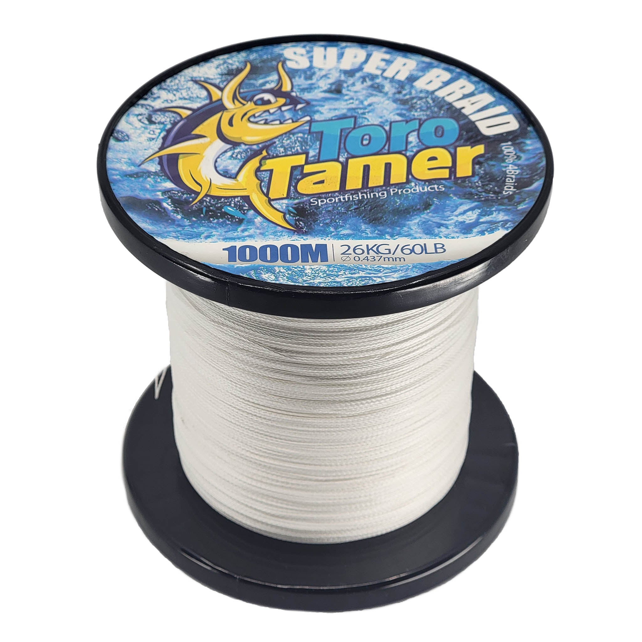 Toro Tamer 4 Strand Solid Braid Fishing Line 1000M (3280ft) - High Strength Saltwater & Freshwater Fishing Line for Offshore, Surf Casting, and Deep Sea Fishing