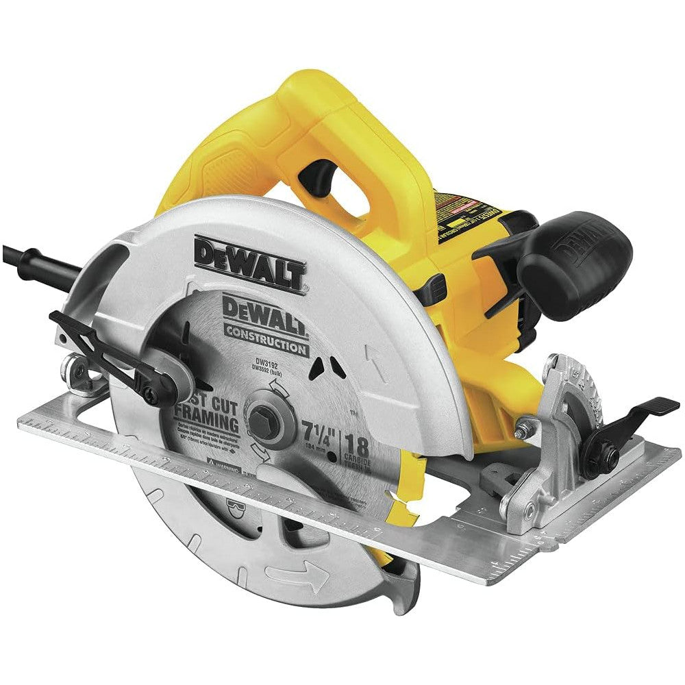 DEWALT DWE575S 7-1/4 Inch Circular Saw - Refurbished with Warranty | Powerful Corded Electric Saw for Wood Cutting, DIY Projects & Construction Work
