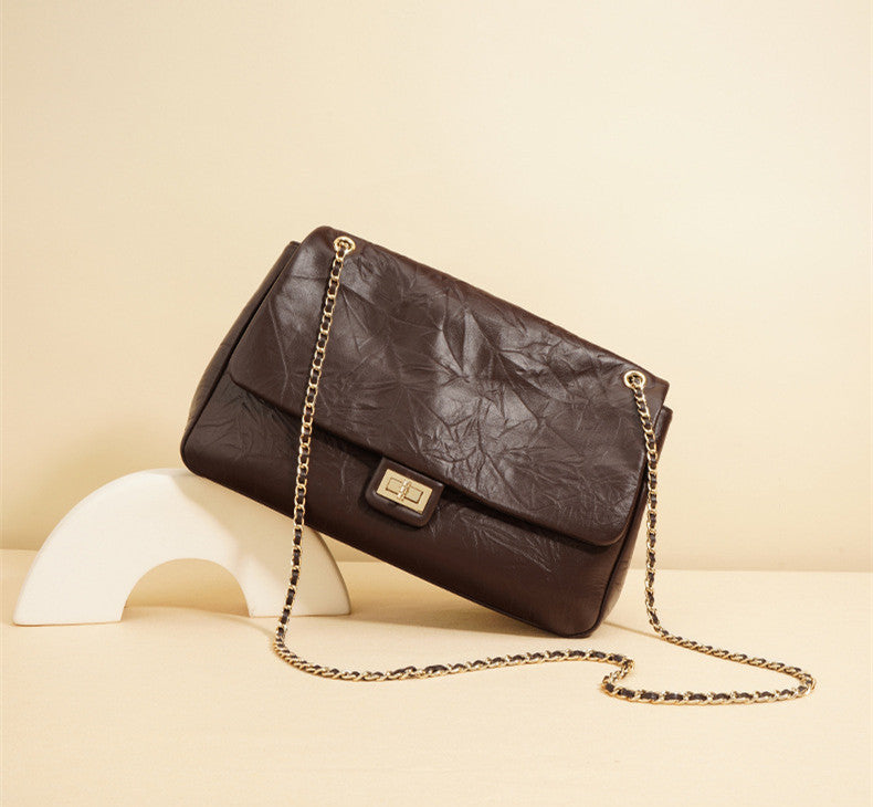 Soft Chain Strap Shoulder Bag for Women - Stylish Crossbody Purse with Adjustable Leather Strap, Perfect for Work, Travel & Evening Out