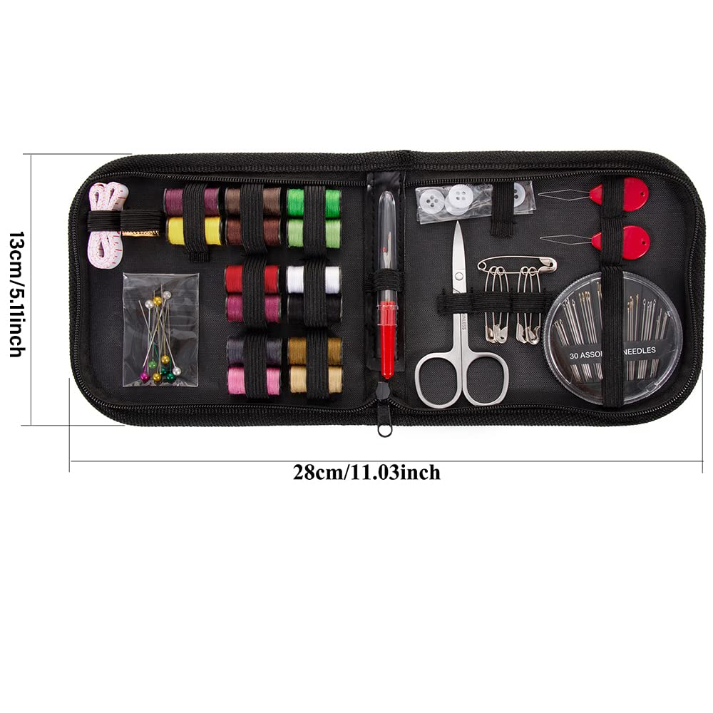 SMALUCK 70-Piece Premium Sewing Kit for Travel, Home & Emergency Repairs - Complete DIY Sewing Supplies for Adults & Kids - Perfect for Beginners, Camping & Crafting Projects