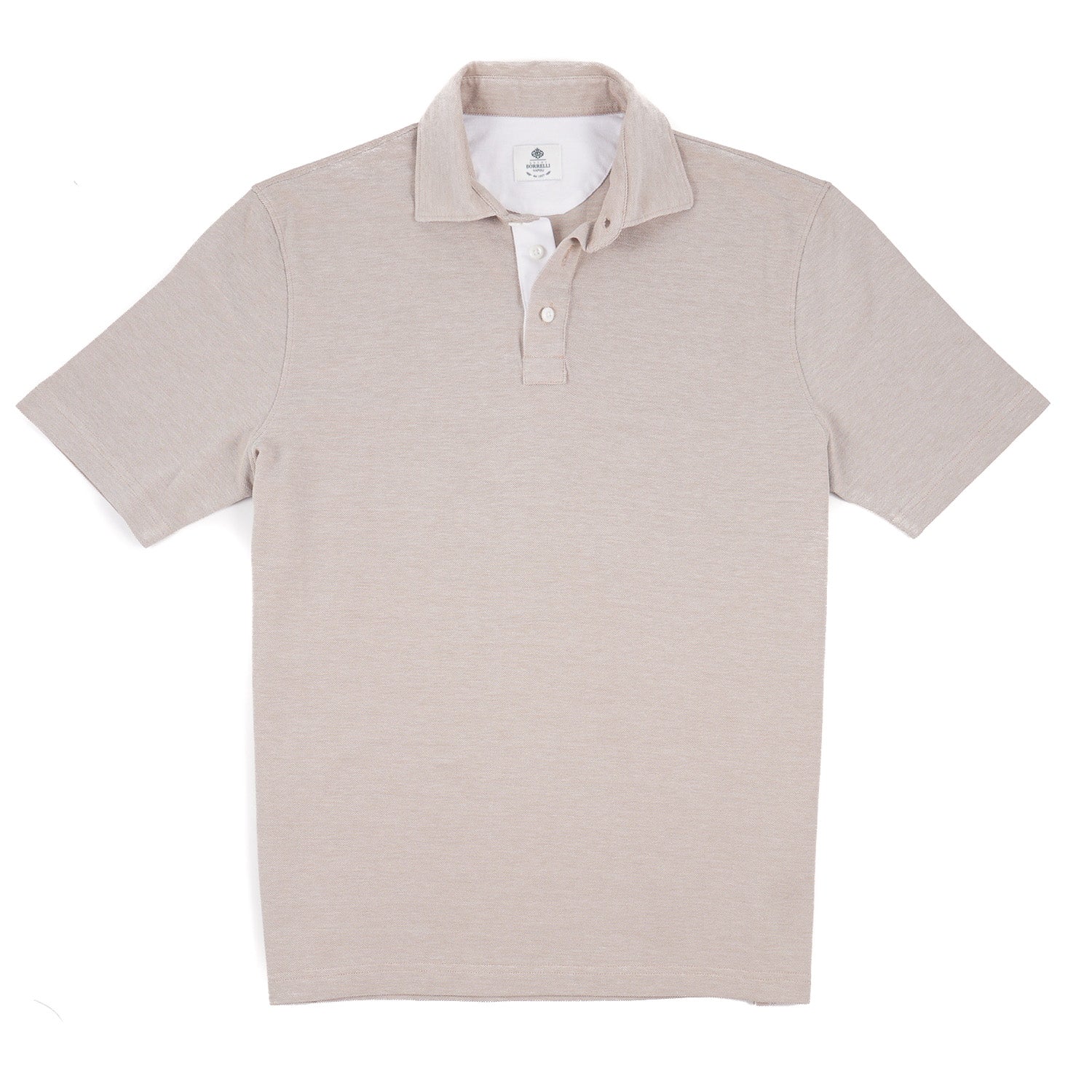 Luigi Borrelli Premium Pique Knit Cotton Polo Shirt for Men - Classic Casual & Business Wear - Perfect for Golf, Office, and Summer Outings