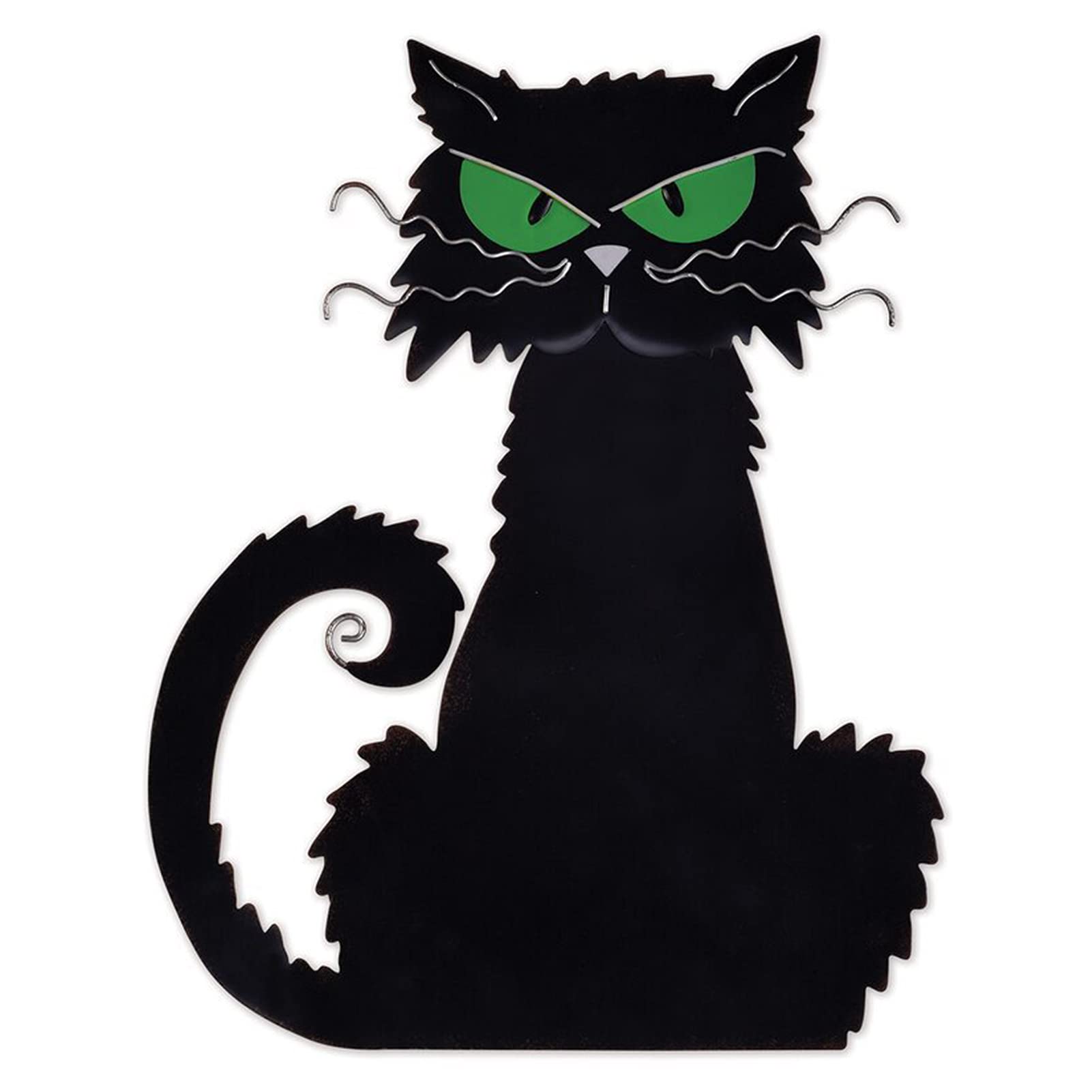 Black Wrought Iron Cat Silhouette Wall Art - Safety Certified Metal Sculpture for Home Decor, Living Room & Bedroom Wall Hanging Decoration