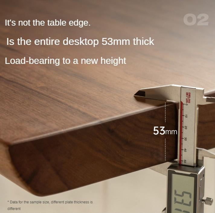 Premium Black Walnut Solid Wood Natural Edge Dining Table – Handcrafted Large Board for Rustic & Modern Home Decor – Perfect for Family Gatherings & Dinner Parties