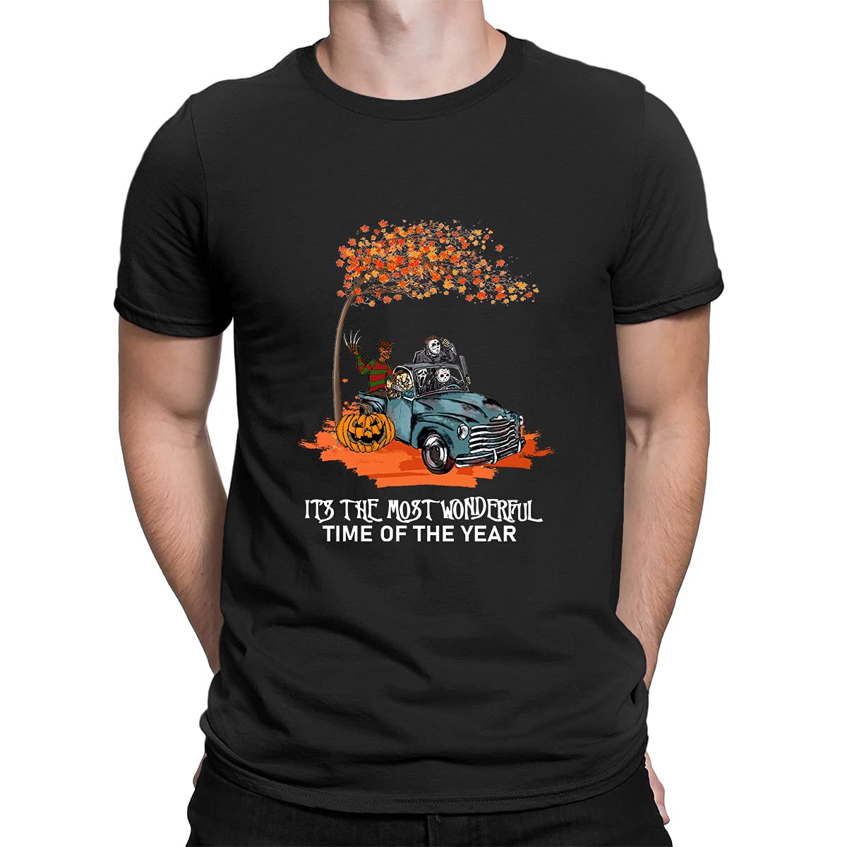 Friends Horror Halloween T-Shirt - Michael Myers & Jason Horror Movie Tee - Scary Gift for Women & Men - Perfect for Halloween Parties & Horror Movie Nights
