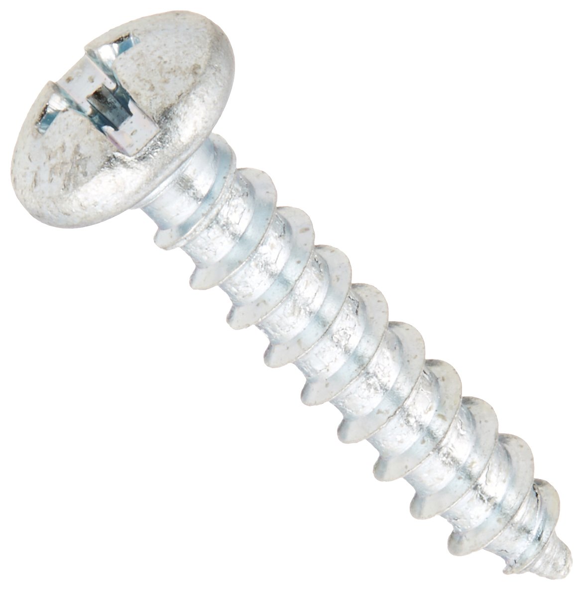 Small Parts 1016ACP #10-12 Steel Sheet Metal Screws, Zinc Plated Pan Head, Phillips-Slotted Drive, 1