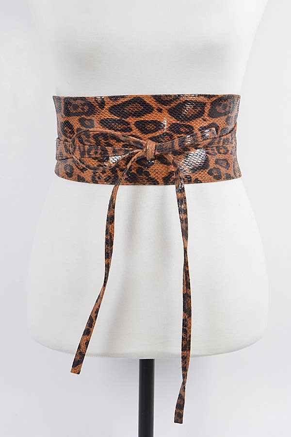 Faux Leather Kimono Belt for Women - Stylish Adjustable Waist Wrap Sash for Dresses, Robes & Outfits | Perfect for Boho, Casual & Evening Wear