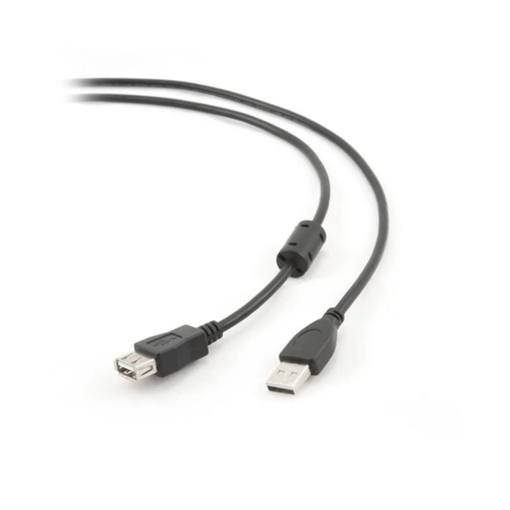 1.8m USB 2.0 A Male to Female Cable - High Speed Data Transfer for Computers, Printers & External Hard Drives - Durable Black USB-A Connector (6ft) for Office & Home Use