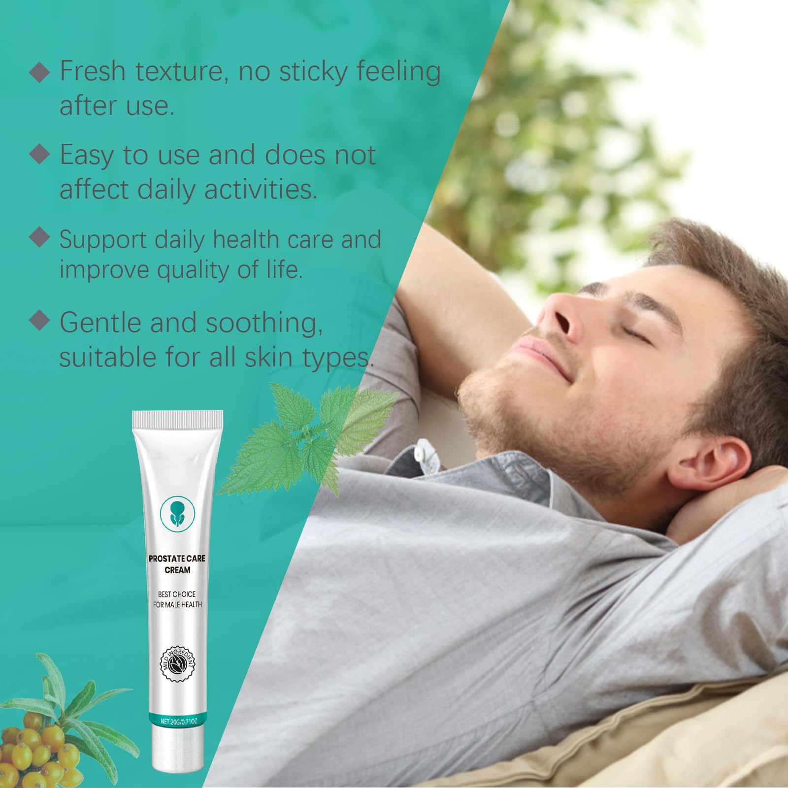 Best Prostate Relief & Enhance Cream for Men - Natural Treatment for Prostate Health & Wellness (2 Pack) - Ideal for Daily Use & Nighttime Comfort