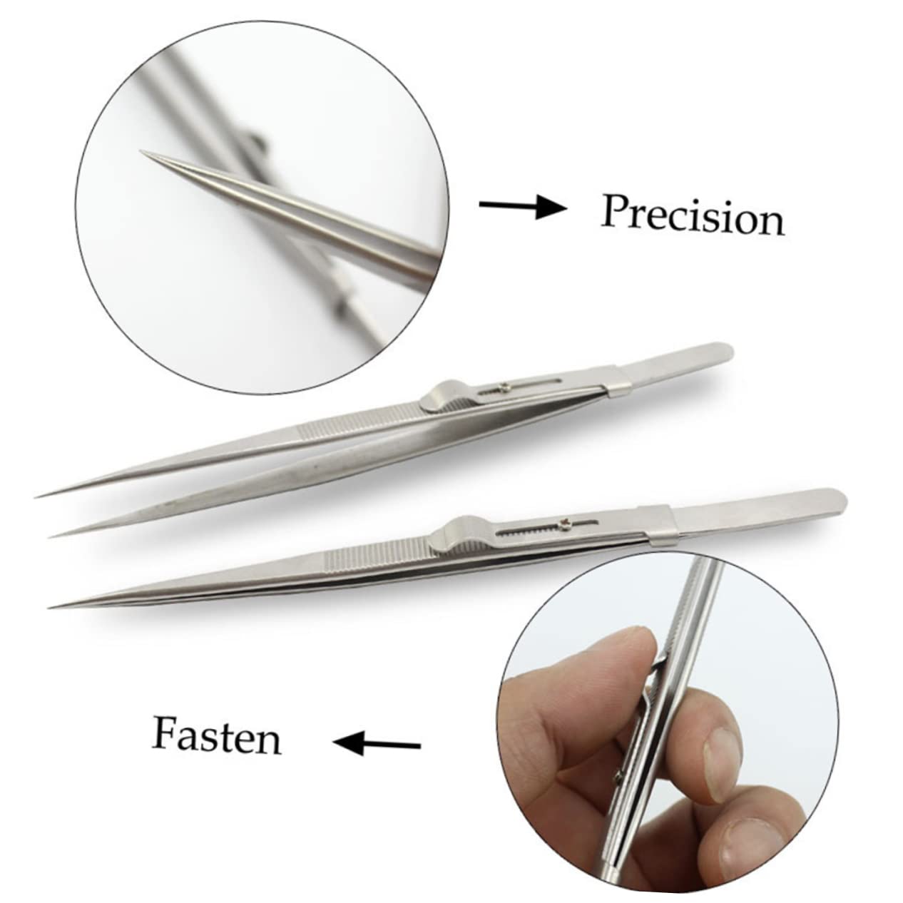 2pcs DIY Eyelash Extension Tweezers Kit - Stainless Steel Straight & Curved Tweezers for 5D Lash Extensions, Lash Repair & Makeup Tools - Perfect for Professional Stylists & Home Use