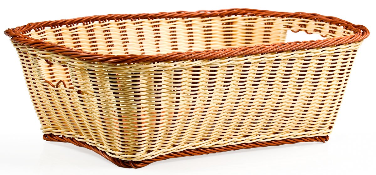 Displays2go 6-Pack Rectangular Baskets with Handles - Perfect for Home Organization, Office Storage & Retail Display