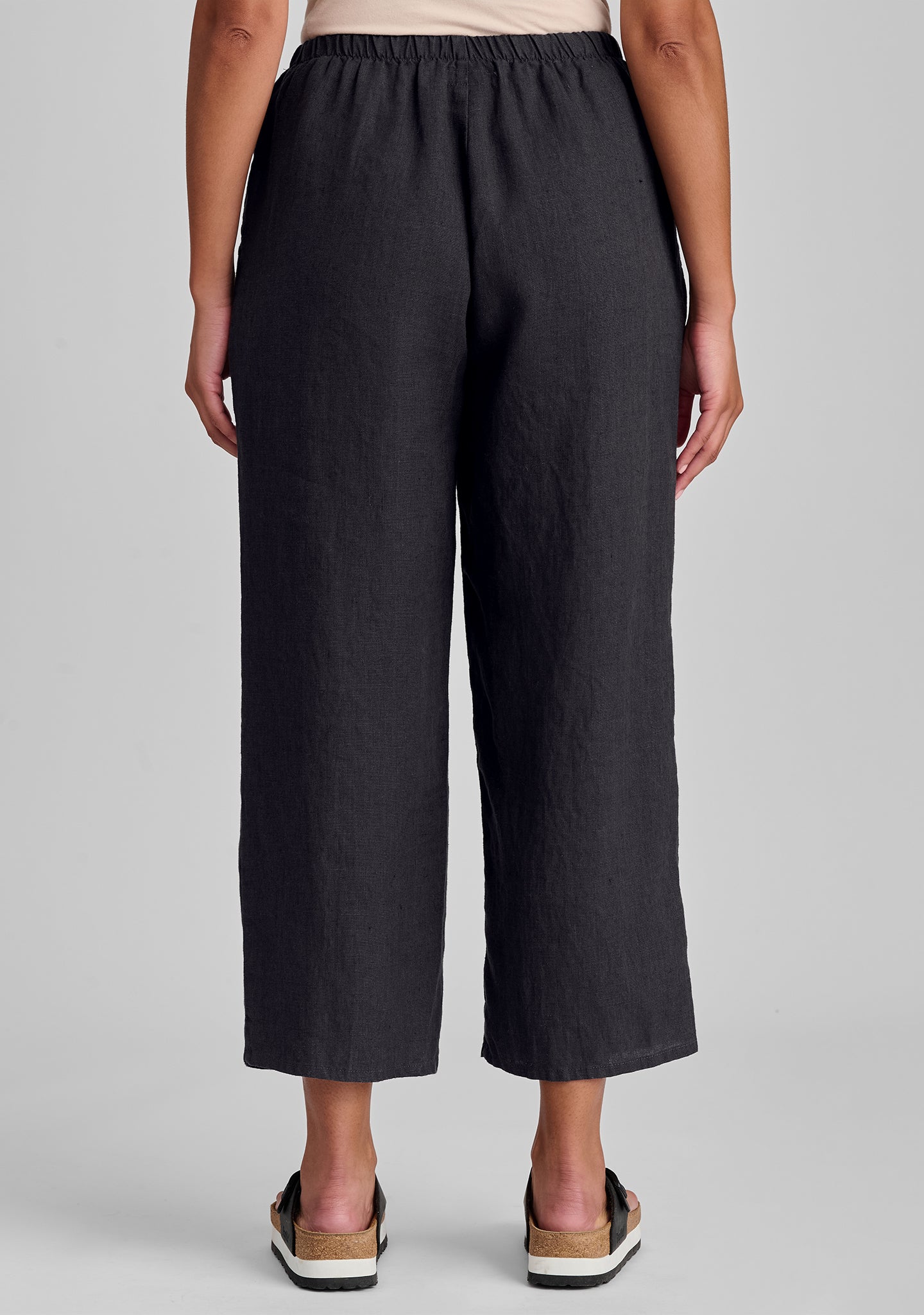 **Breathable Linen Pants for Women with Elastic Waistband - Comfortable Summer Casual Pants for Travel, Yoga, and Lounge Wear**