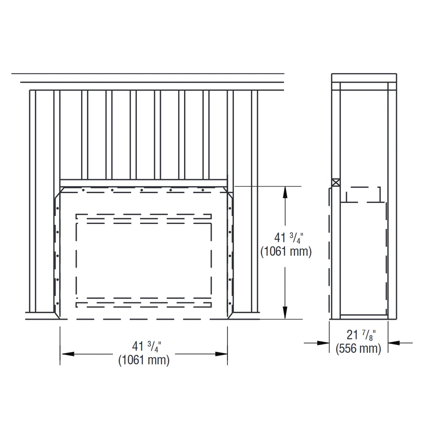36 Inch Outdoor Wood Burning Fireplace - Rustic Paneled Design for Patio, Garden & Backyard - Heavy Duty WRE3036 for Cozy Gatherings & Ambiance