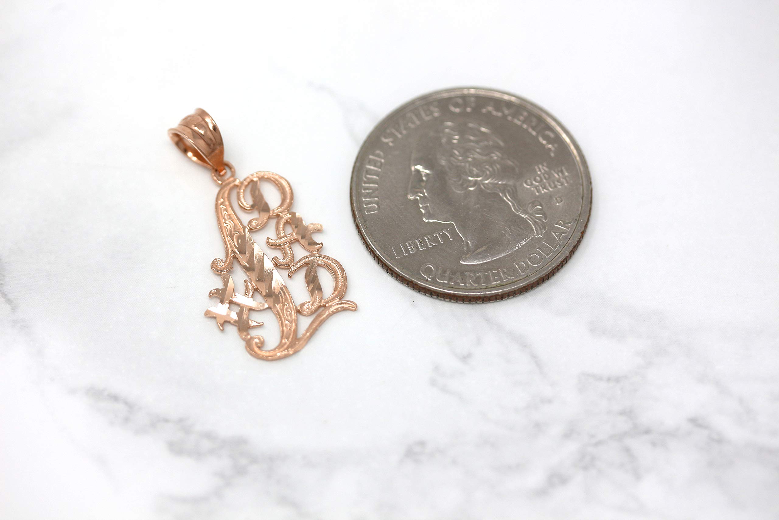 14k Gold #1 Dad Best Dad Handmade Keychain Charm Pendant Necklace for Father - Perfect Gift for Birthday, Anniversary & Father's Day